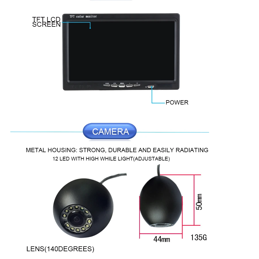 20m kabel 7'' 1000TVL HD water - Fishing Camera recensie en prijs